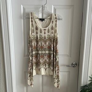 Karen Kane Sleeveless Patterned Tunic Top